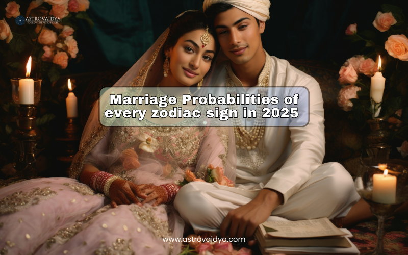 Marriage Probabilities of every zodiac sign in 2025 | Astrovaidya